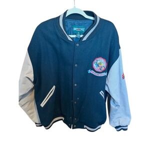 American Eagle Outfitters‎ VTG Varsity Jacket Y2K Embroidered Patches Large
